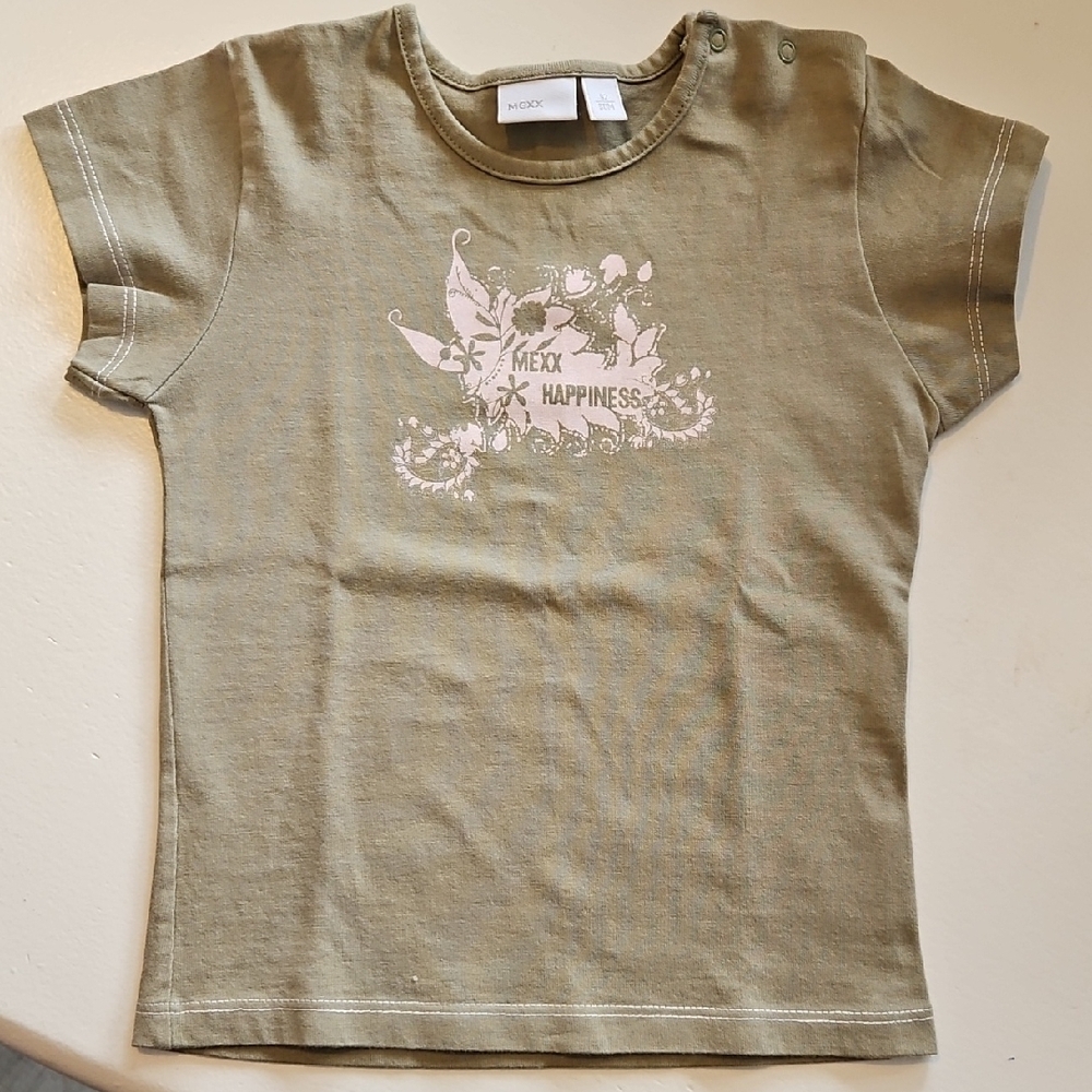 Mexx Khaki Green Short Sleeve Tee with Graphic Print